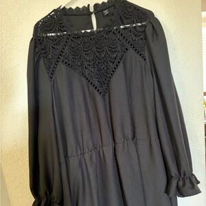 SHEIN Black Lace Accent Dress 28/30